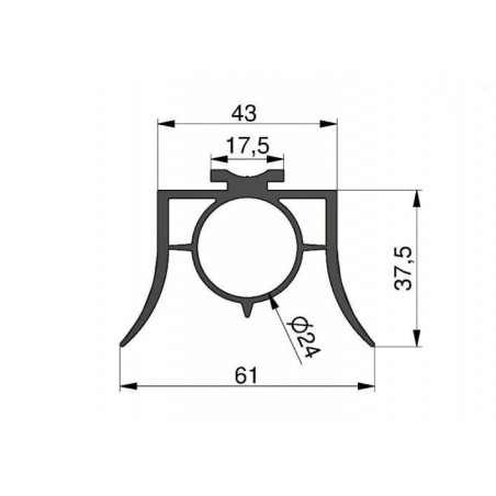 Uszczelka dolna, podłogowa, z komorą ose