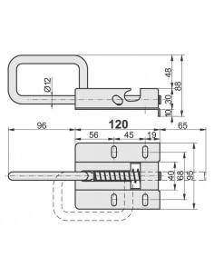 Rygiel do zamknięcia bramy, zasuwa 2