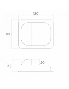 Ogranicznik do bramy do przykręcenia 120x100x43 2