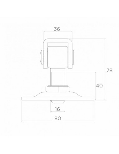 Zawias regulowany M16 do przykręcenia