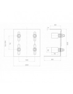 Prowadzenie górne 4 rolki do bram przesuwnych 2