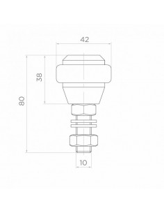 Rolka prowadząca do bram przesuwnych fi 42-43 mm 2