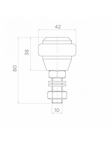 Rolka prowadząca do bram przesuwnych fi 42-43 mm