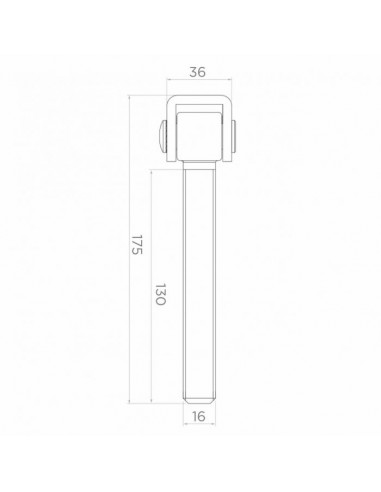 Zawias regulowany M16 długi