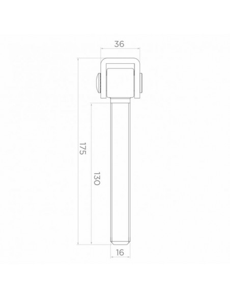 Zawias regulowany M16 długi