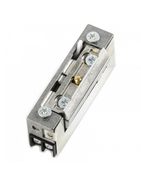 Elektrozaczep symetryczny do furtki lub drzwi 16,5 mm z regulacją, pamięcią i blokadą, 12V