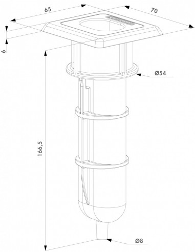Gniazdo dolne EGS do rygli, Locinox
