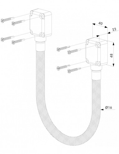 Wzmocniony pancerz ochronny kabla elektrycznego, Locinox
