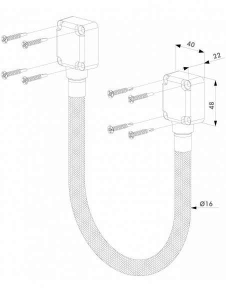Wzmocniony pancerz ochronny kabla elektrycznego, Locinox