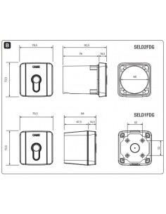 przełącznik kluczykowy Came SELD1FDG 2