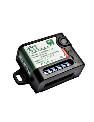 radioodbiornik NANO2 DUO 433 MHz i 868 MHz, DTM, 1 kanałowy, 12-24V
