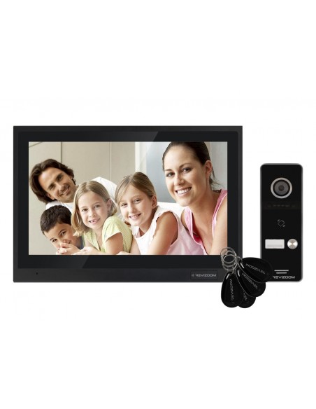 Wideodomofon 10" REVIZOOM głośnomówiący z panelem rozmównym z czytnikiem RFID