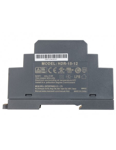 Zasilacz na szynę do domofonu DIN 12VDC/1,25A