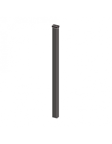 Słupek panelowy PLAST-MET 60x40x1,25, H-2400, RAL 7016 antracyt